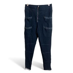 Free People Movement Dark Blue High-Waisted Front Pockets Pants Sz M Women